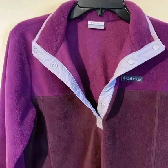 Columbia Fleece Pullover Purple Maroon Women's Medium - Picture 10 of 12